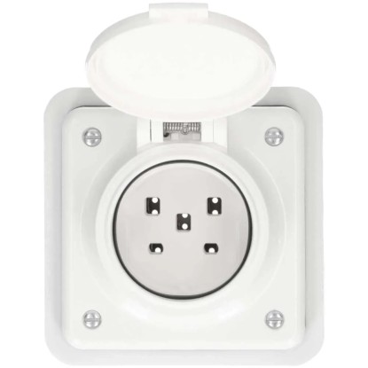 Electro-Mica Unterputz-Steckdose Typ25 mit IP55 Weiss Gr. 1 x 1