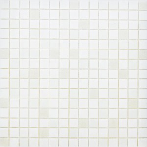 Mosaïque en verre White-Mix, 32,6x32,6 cm, pour applications variées.