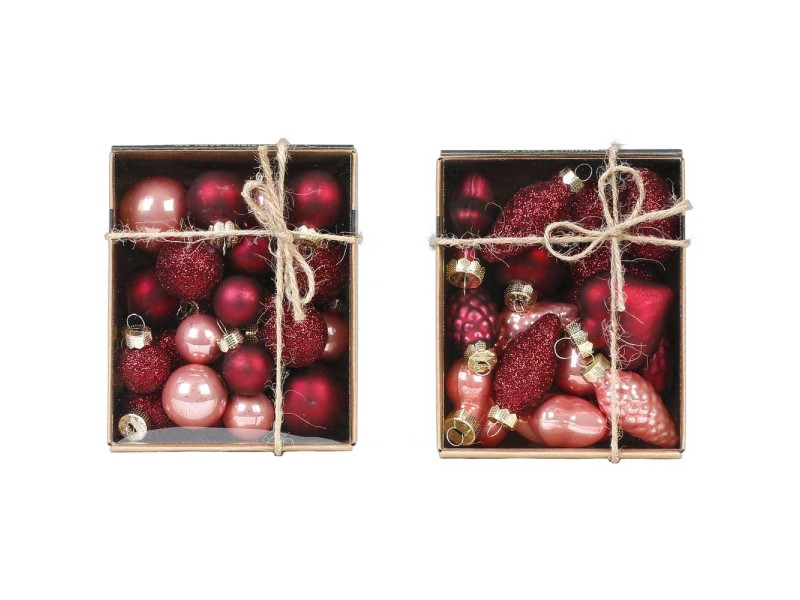 Set aus Weihnachtskugeln und DekoAnhängern Glas Pink kaufen bei OBI