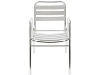 Nouvel Gartenstuhl Comfort Aluminium Silber (HxBxT) 80,1 x 48,5 x 59,5 cm