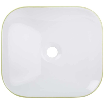 Cuando Lavabo da appoggio Bianco / Verde muschio 45 cm