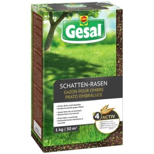Gesal Gazon d'ombre 1kg, semences pour zones ombragées du jardin.