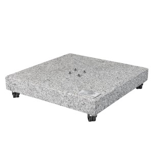 Base in granito Doppler 80x80x140 cm con ruote per ombrelloni a braccio.