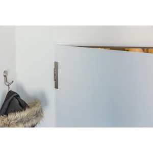 Ferme-porte blanc Abus AC4100 monté sur une porte.