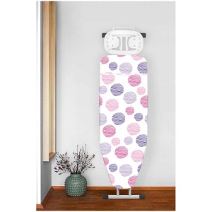 Copriasse da stiro Wenko Basic Pro M/L, 128x44 cm, con cerchi colorati. Copertura per asse da stiro.
