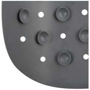 Tappetino doccia MSV grigio antiscivolo in gomma con ventose, 54x54 cm.
