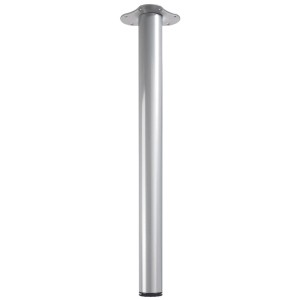 Gamba per tavolo Hettich, Ø 60 x 700 mm, effetto alluminio, incl. piastra di montaggio.