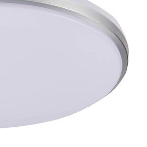 Plafonnier LED blanc Eglo Expert Margidore, Ø 34 cm, adapté aux pièces humides.