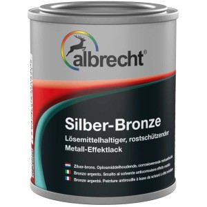 Dose Albrecht Ofenlack Silber-Bronze, glänzend, 125ml, für Metall, hitzebeständig und rostschützend.