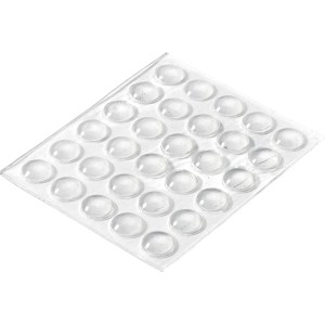Hettich paracolpo, 30 paracolpi trasparenti autoadesivi Ø 2,5 mm.