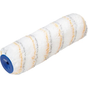 Rullo per pittura LUX 25cm, Polymix, a righe oro e grigie, per pitture murali e facciate.