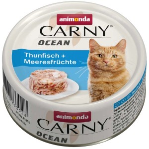 Animonda Carny Ocean nourriture humide pour chat thon et fruits de mer, boîte 12x80g.