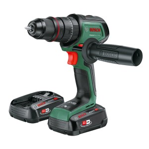 Trapano avvitatore a percussione a batteria Bosch Advanced Impact 18V-80 con batteria e caricabatterie.