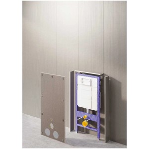 Set WC Ultrament con piastre di montaggio per rivestire un'installazione a parete WC.