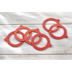 Leifheit Ersatzgummiringe, 6 Stück, 68x94 mm für Drahtbügelgläser.