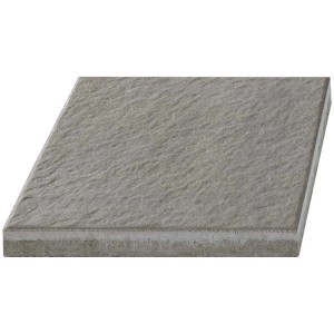 Piastrella per terrazza Sincera grigia, 40x40 cm, in cemento con superficie strutturata per terrazze e balconi.