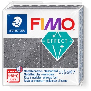 Glorex Fimo Effect Modelliermasse Granit, 57g, ofenhärtend. Ideal für kreative Modellierprojekte.