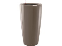 Lechuza Pflanzgefäss Rondo Premium Taupe Hochglanz Ø 33 cm / Höhe 56 cm