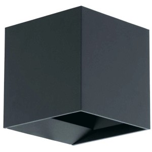 Moderne, schwarze LED-Aussenwandleuchte Calpino von Eglo mit 680 Lumen.