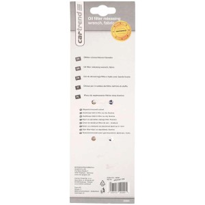 Chiave per filtro olio Cartrend con nastro in tessuto, regolabile per cambio e riparazione filtro.