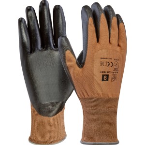 Guanti da montaggio LUX taglia 9, guanti da lavoro con rivestimento in PU, idrorepellenti.