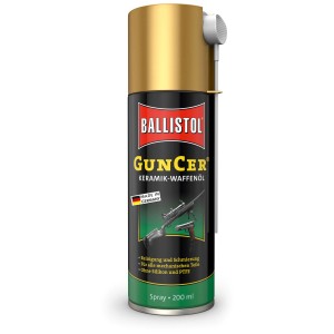 Spray d'huile pour armes Ballistol GunCer, 200ml, pour le nettoyage et la protection.