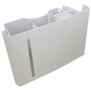 Réservoir d'eau blanc de 5,8 l pour déshumidificateur Kibernetik M30. Avec indicateur de niveau transparent et compartiments internes.