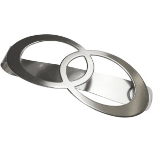 Fermaglio Gardinia Infinity, acciaio inox spazzolato, per decorare le tende.