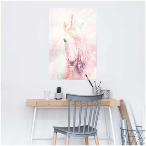 Maxiposter Unicorn Fluffy (61x91,5 cm): Poster mit Einhorn Motiv in Pastellfarben.