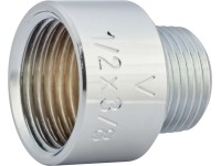 Gewinde-Reduzierstück Messing Verchromt 16,7 mm (R 3/8) x 18,6 mm (Rp 1/2)