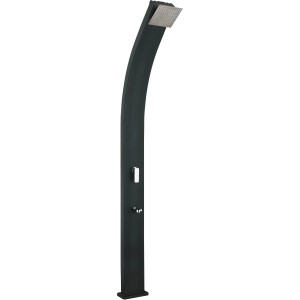 Doccia solare Steinbach Slim Line Deluxe nera con grande soffione per il giardino.