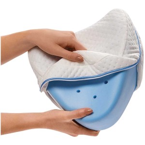 Dreamolino Leg Pillow, coussin repose-jambes ergonomique avec mousse à mémoire de forme et housse amovible.