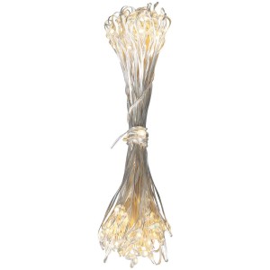 Catena luminosa LED Globo Venuto, 102 m, per interni, LED bianco caldo, arrotolata.