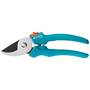 Cesoie da giardino Gardena EasyCut: cesoie affilate di precisione con manici blu-turchese per il giardinaggio.