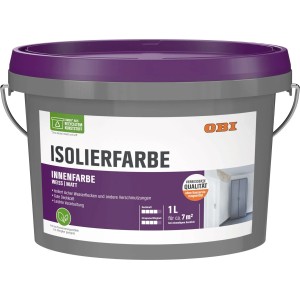 OBI Isolierfarbe konservierungsmittelfrei Weiss matt 1 l