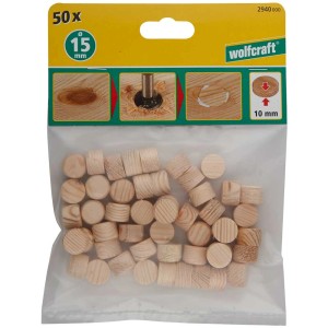 Bouchons coniques en pin, 50 pièces, Ø 15 mm, pour fermer les nœuds et couvrir les vis.