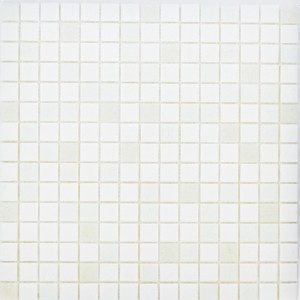 Mosaïque en verre Euro Stone White-Mix, 32,7x32,7cm, carreaux de mosaïque blancs