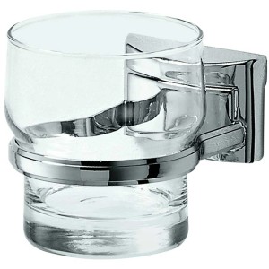Porte-verre Diaqua Chic 96 : Support mural avec verre pour accessoires de salle de bain.