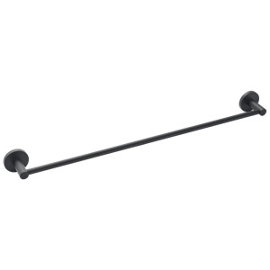 Portasciugamani Diaqua Oslo in metallo nero opaco, 60 cm, per montaggio a parete.