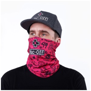 Muc-Off Halswärmer Pink, leichter Halsschutz für Outdoor-Aktivitäten und Fahrradbekleidung.