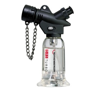 Rothenberger Pocket Torch Piezo chalumeau à souder avec allumage piézoélectrique et indicateur de niveau transparent.