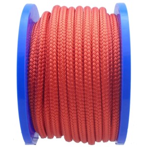 Bobina di scotta rossa, diametro 10 mm, al metro per nautica.