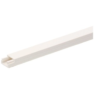 Goulotte de câblage blanche, 12x7 mm, longueur 2 m. Protection pratique des câbles en intérieur.