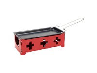 Nouvel Raclettegerät CH-Kreuz Metall Feuerrot 7-tlg.