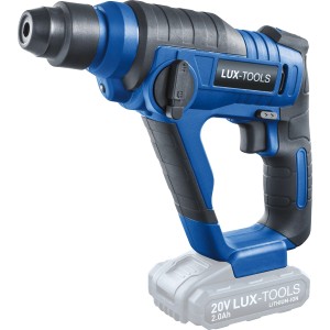 Perforateur sans fil LUX ABH-20Li en bleu/noir avec batterie. Idéal pour percer et percer à percussion.