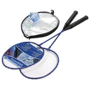 Set badminton Happy People con 2 racchette, volano e borsa.