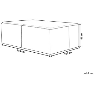 Copertura antipioggia grigia Beliani Chuva, 65x250x165 cm, per mobili da giardino. Protezione da polvere e umidità.