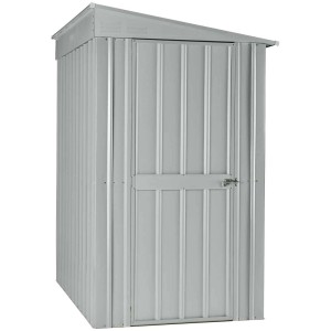 Abri de jardin argenté M-Schuppen 4x6 avec porte et aérations.