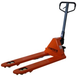Transpalette Cartech Standard, acier, orange, capacité 2,5 t.