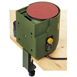 Levigatrice a disco Proxxon TG 125/E, montaggio su tavolo, per levigatura precisa di legno, metallo e plastica.
